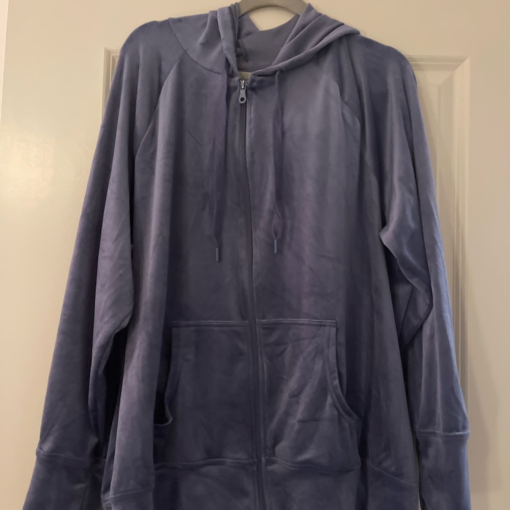 Aerie Velour Zip Up Hoodie